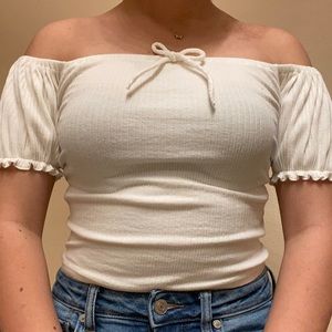 White Off the shoulder top